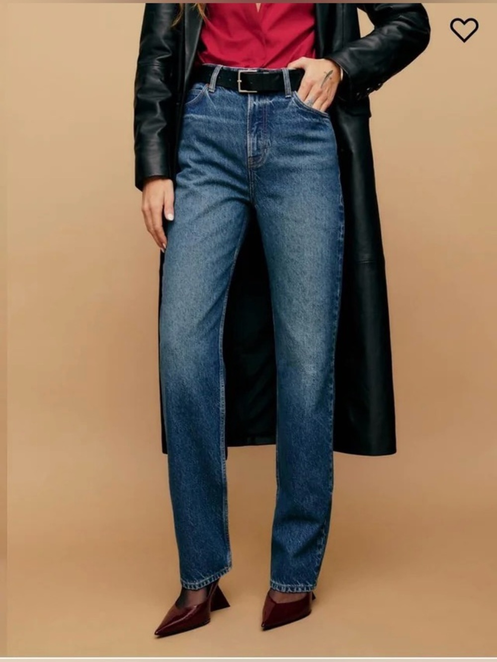 Reformation Abby High Rise Straight Jeans